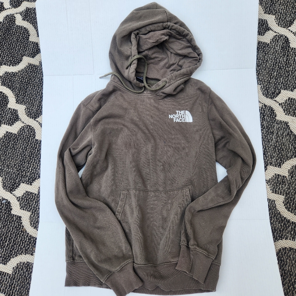 The North Face Fleece Hoodie Men’s Small Brown Pullover Outdoor Logo